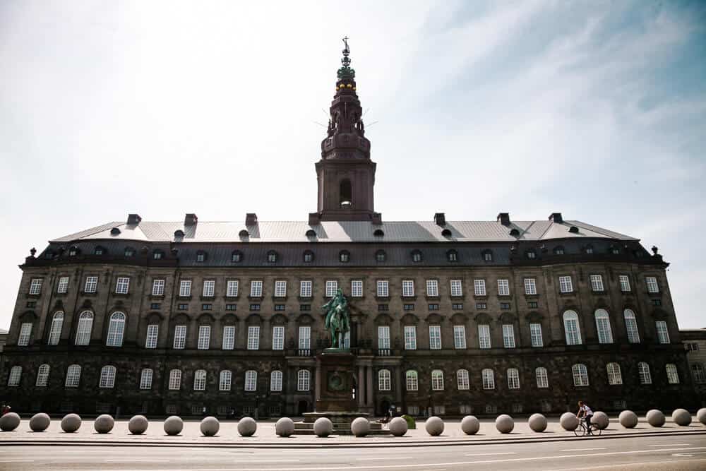 Christianborgs Slott houses the Danish parliament.