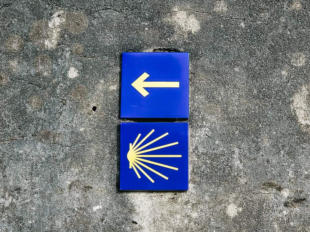 During your Camino de Santiago walk, you will find yellow arrows combined with a Saint James shell, an old and still important symbol of the Camino. 