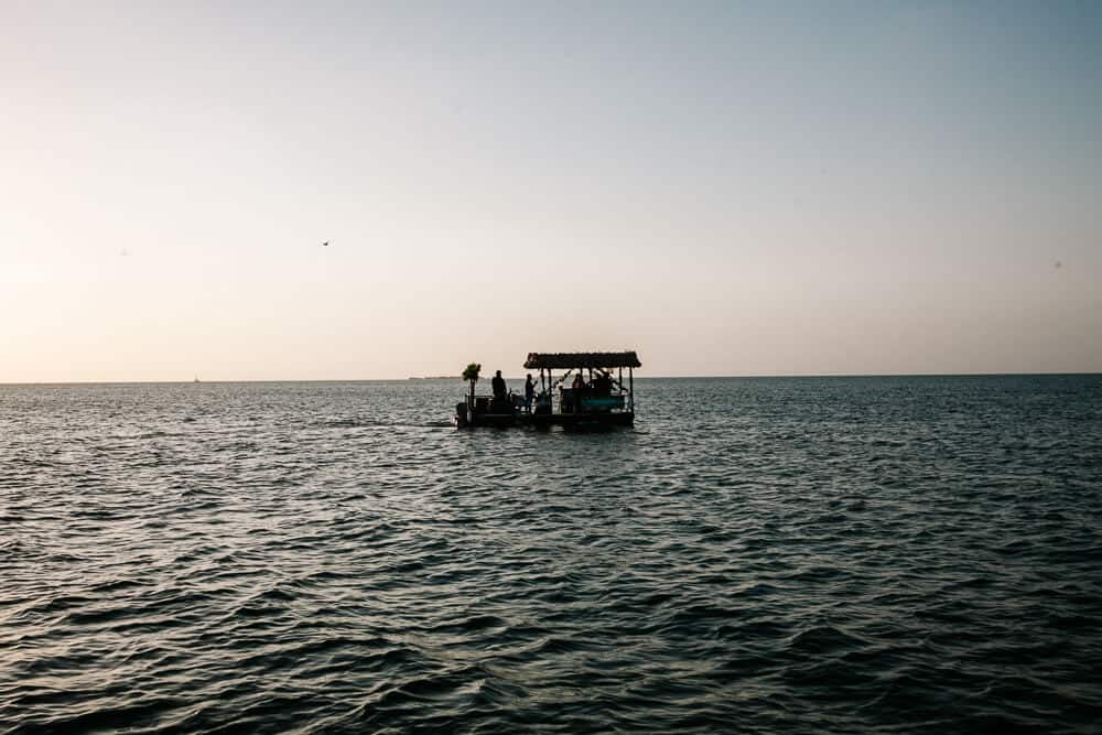 In various places on Caye Caulker, you can book a sunset tour around the island.