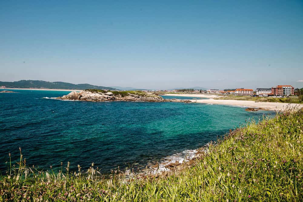 Las Rías Baixas is a coastal region with lots of greenery and hills in the south of Galicia Spain. 