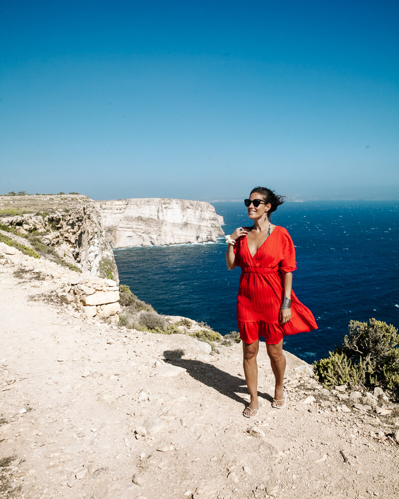 Visiting the incredible cliffs of Ta' Cenc and Sanap are in my opinion one of the best to do on Gozo island.