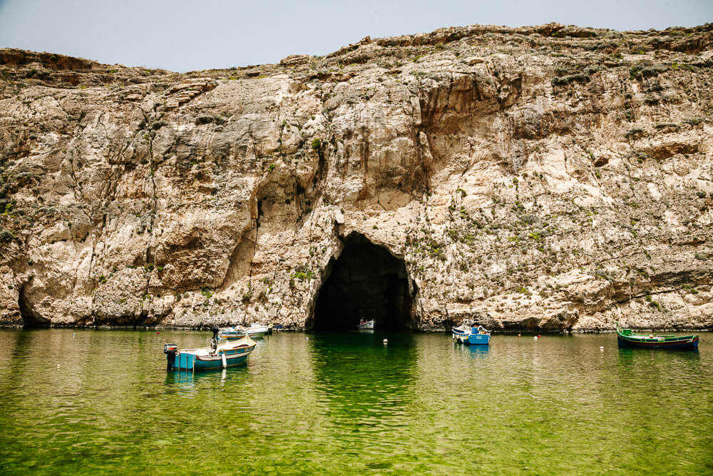 The Inland Sea is a lagoon on Gozo, which is in direct contact with the Mediterranean Sea through an opening in the cliffs.