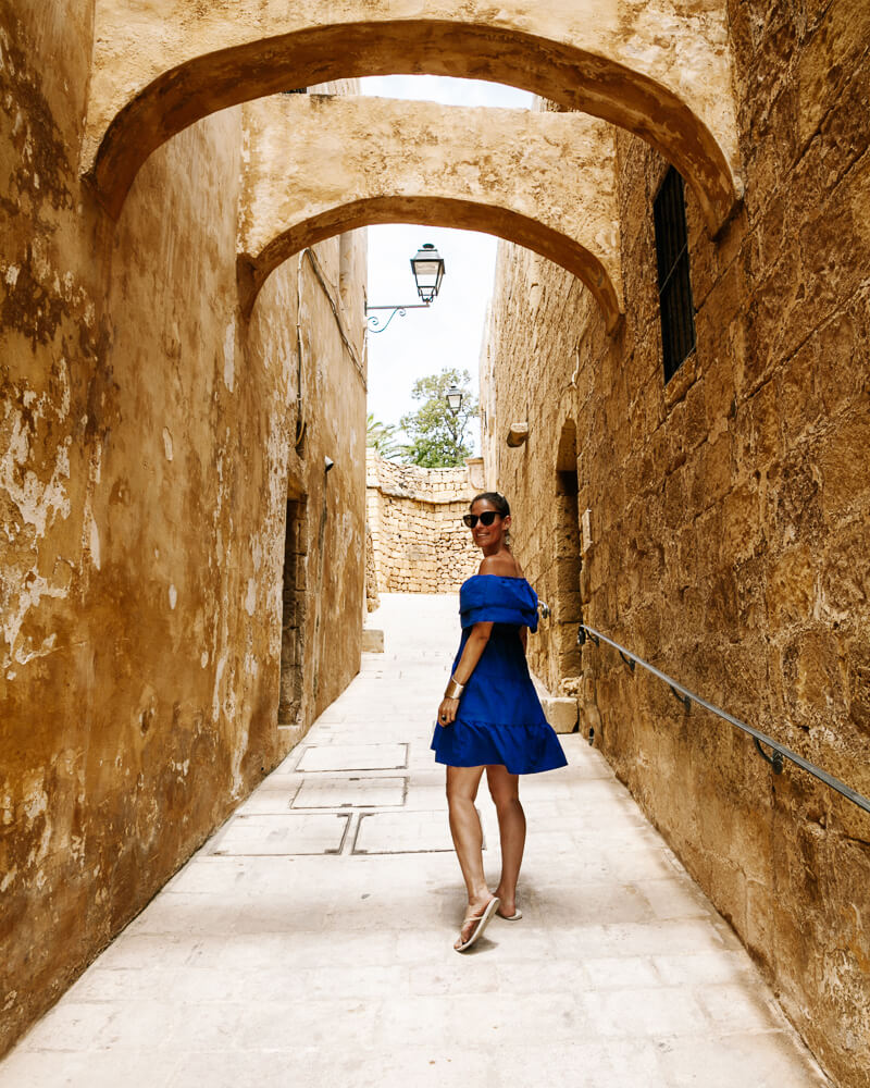 Deborah in narrow streets of the Citadel.