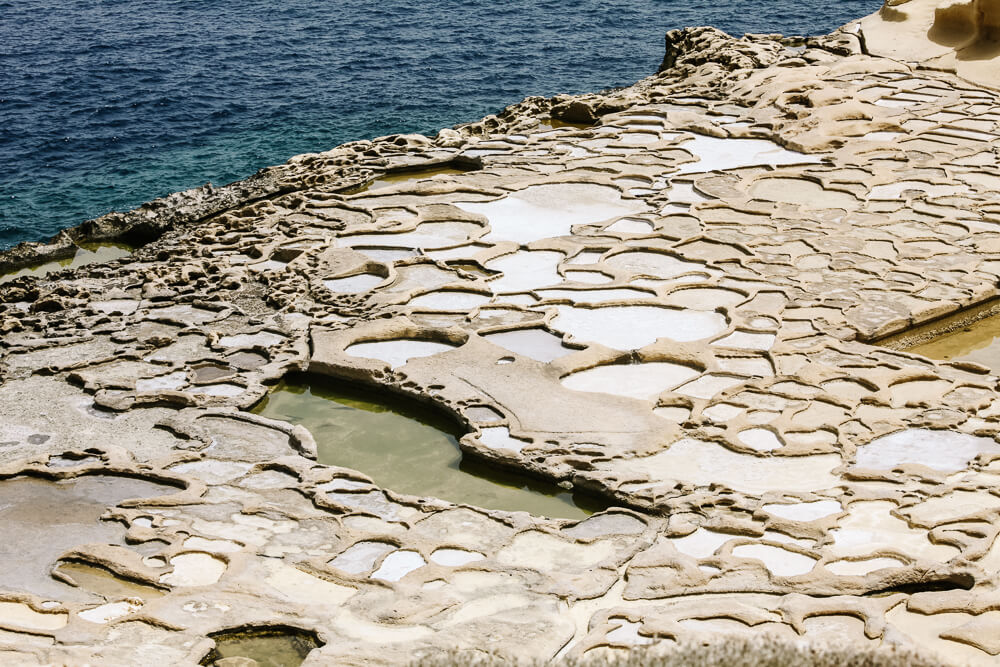 Xwejni salt pans.