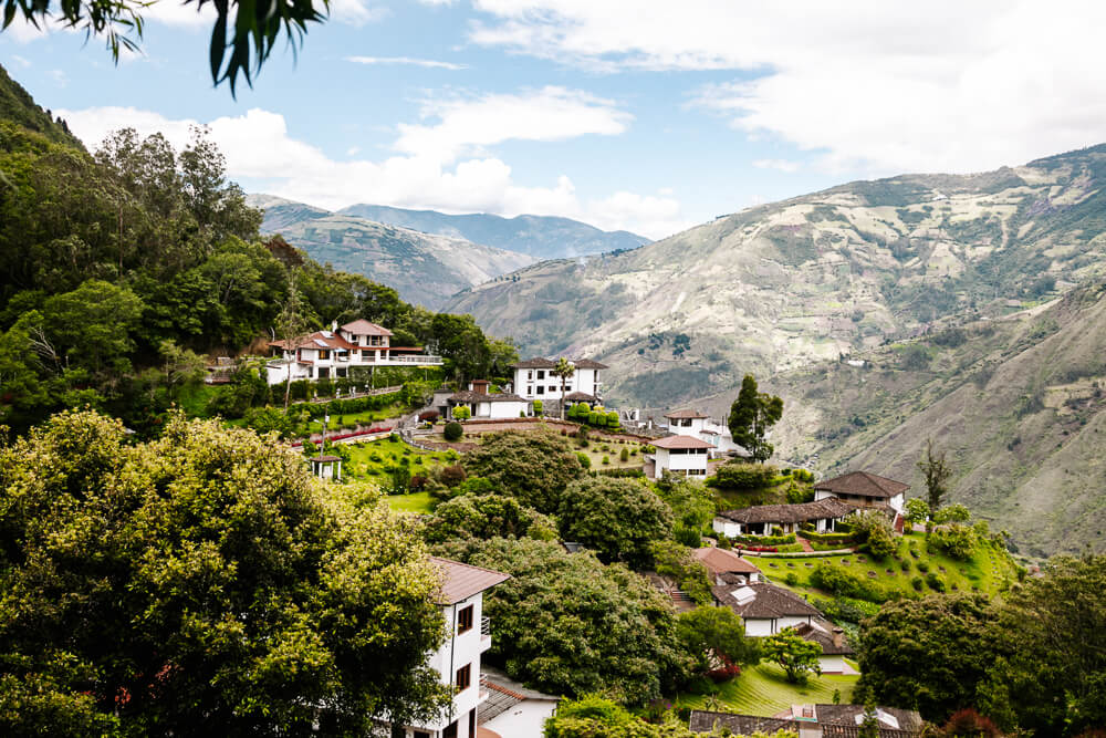 One of the most beautiful places to stay in Baños in Ecuador is Luna Volcán.