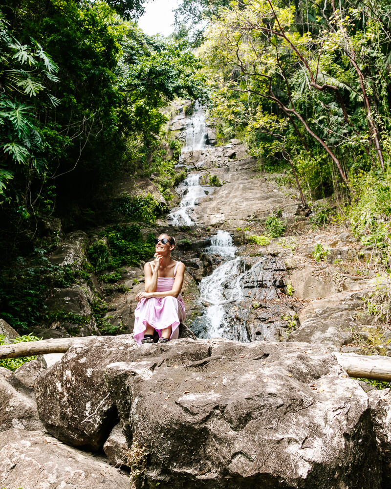 Waterval in Mayflower Bocawina Nationaal Park, een van de bezienswaardigheden rondom Hopkins in Belize.