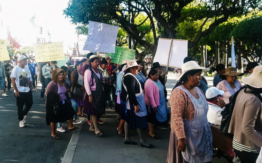 Demonstrations in Bolivia.