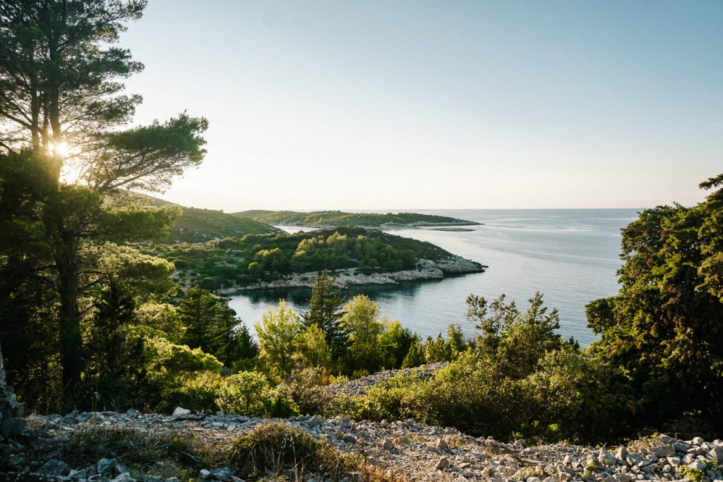 view of Fort George on Vis Island