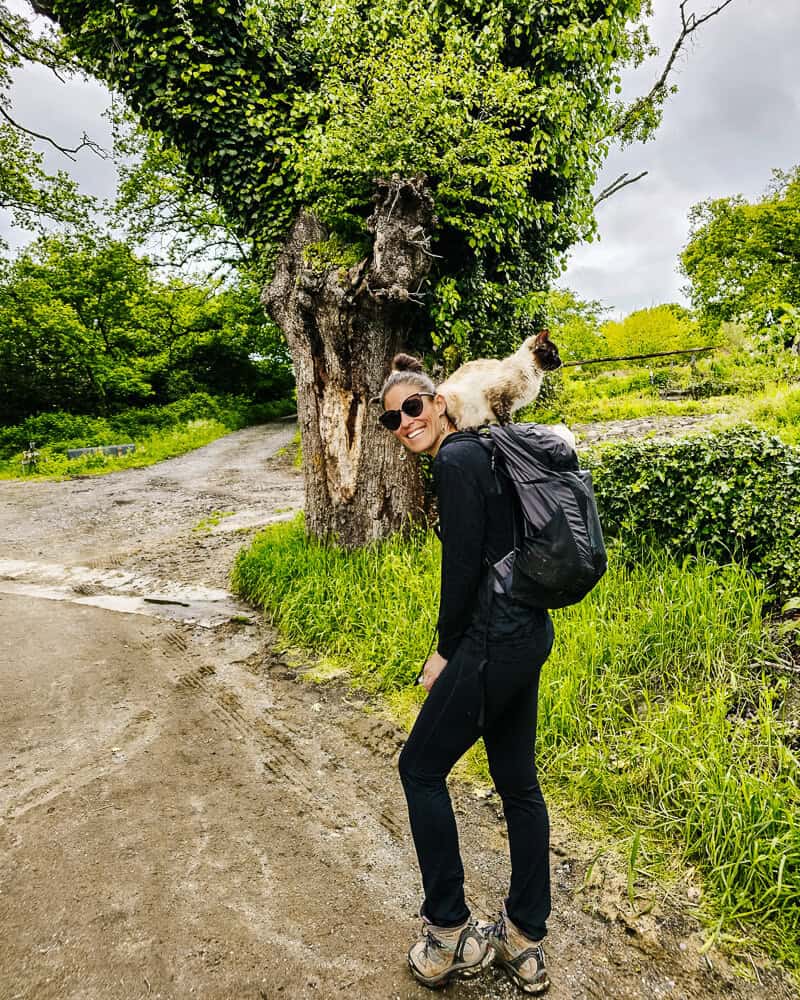 Deborah during the Camino Frances.