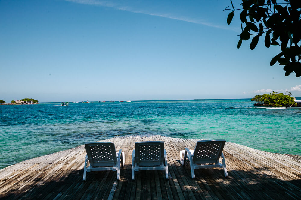 View from Casa Eden  - Oceanario Islas del Rosario in Colombia.