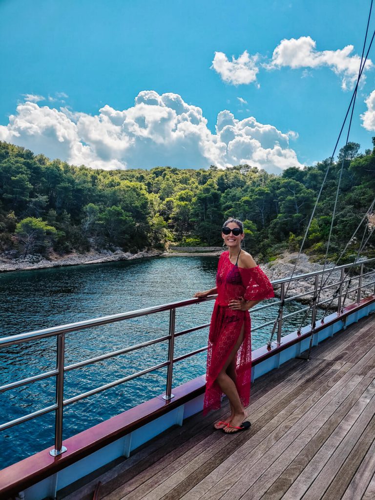 Deborah on the Sail croatia Explorer cruise Almissa with view