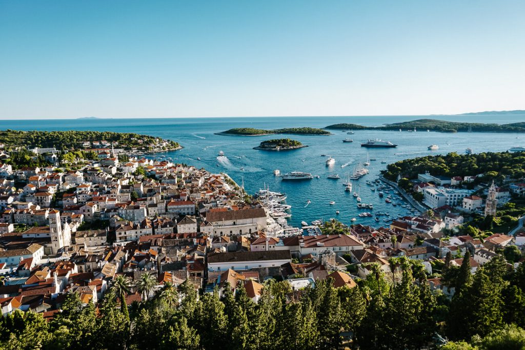 view form Hvar fort of Dalmatian coast