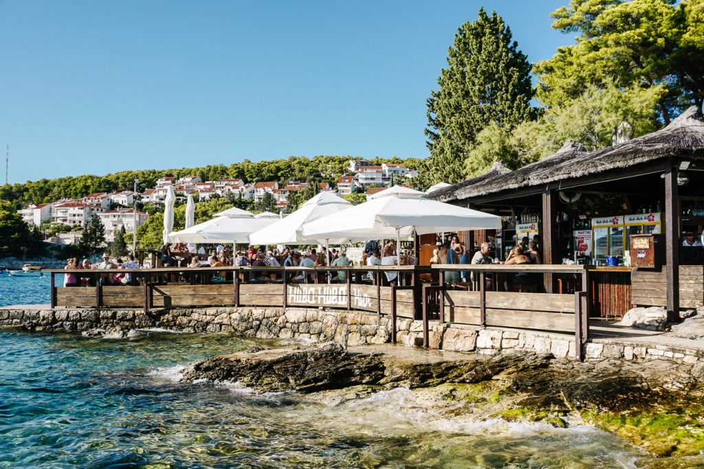 Hula Hula beach bar in Hvar