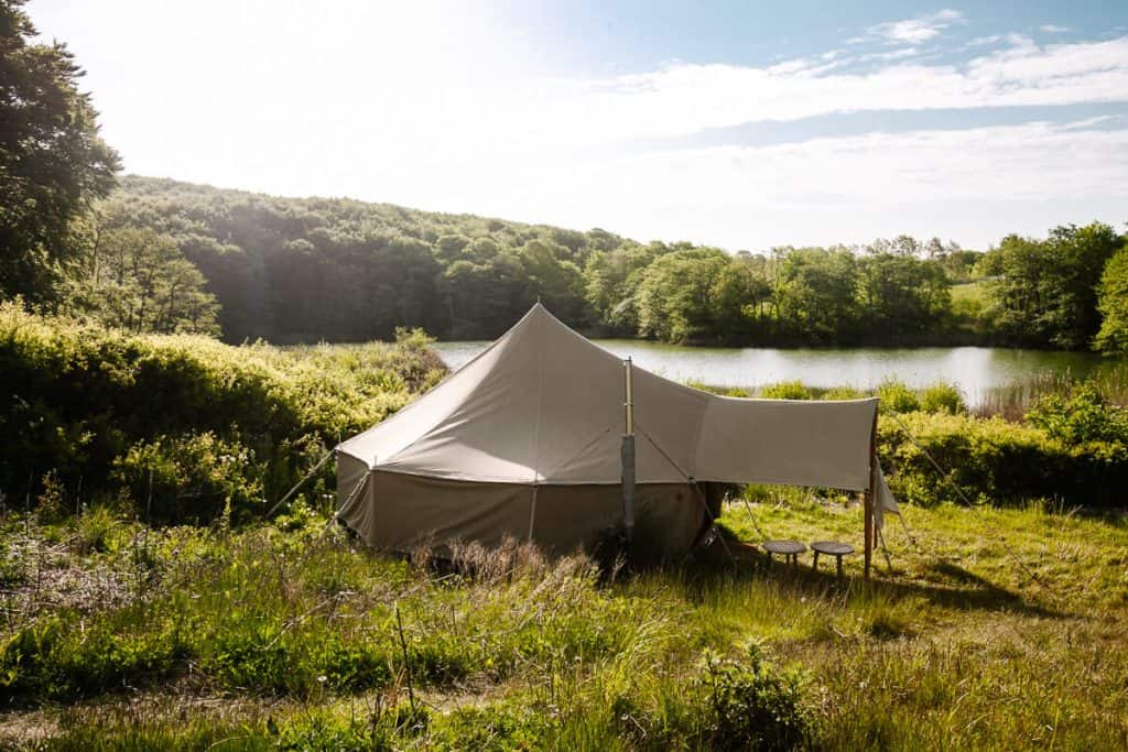 Villa Huno glamping, located in Camp Møns Klint in Zealand Denmark.