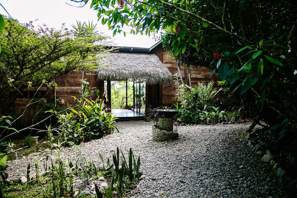 As soon as you take the path up the mountain to Hamadryade Lodge Ecuador, you know that you are going to end up in a beautiful place. 