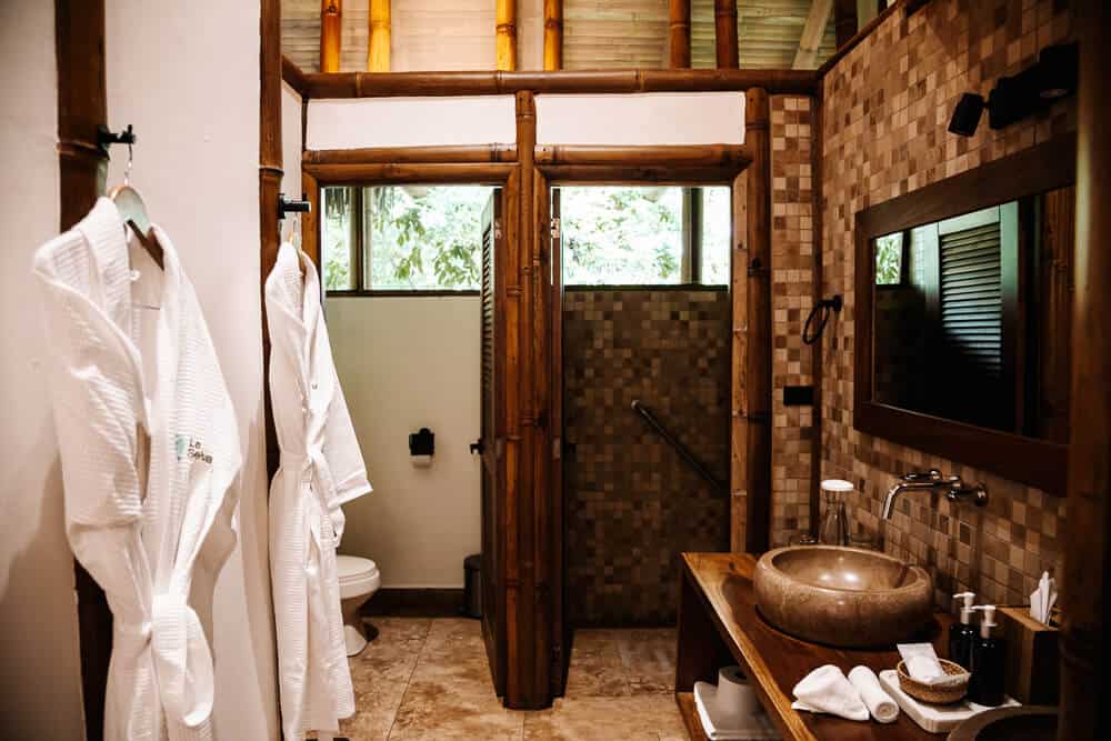 Rooms of La Selva Jungle Lodge in the Amazon of Ecuador.