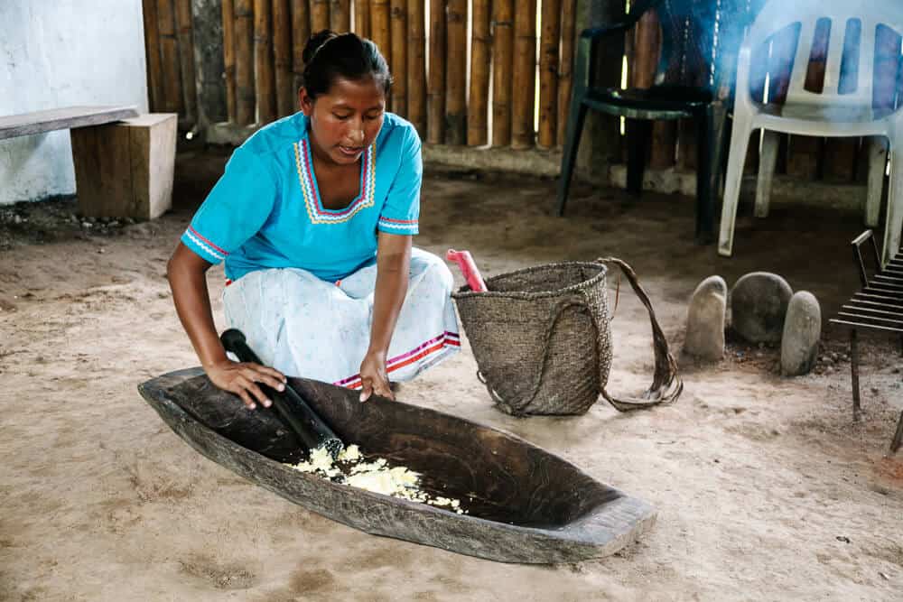 Family in local community Pilchi along Rio Napo in Ecuador.