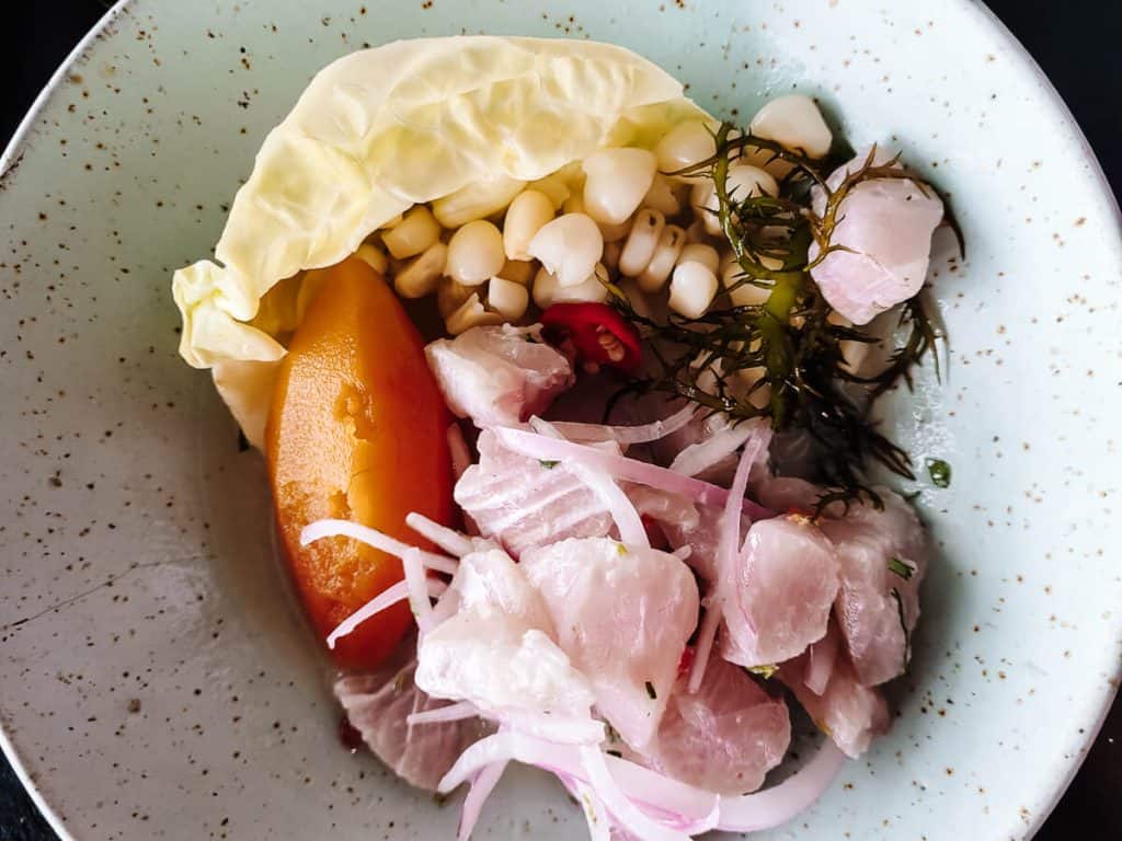 Peruaanse ceviche.