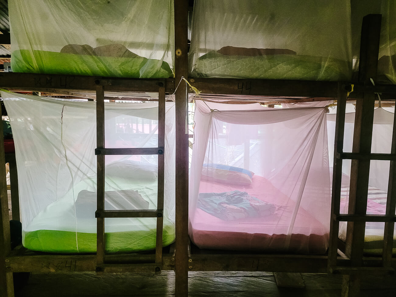 bunkbeds on campsites during lost city hike