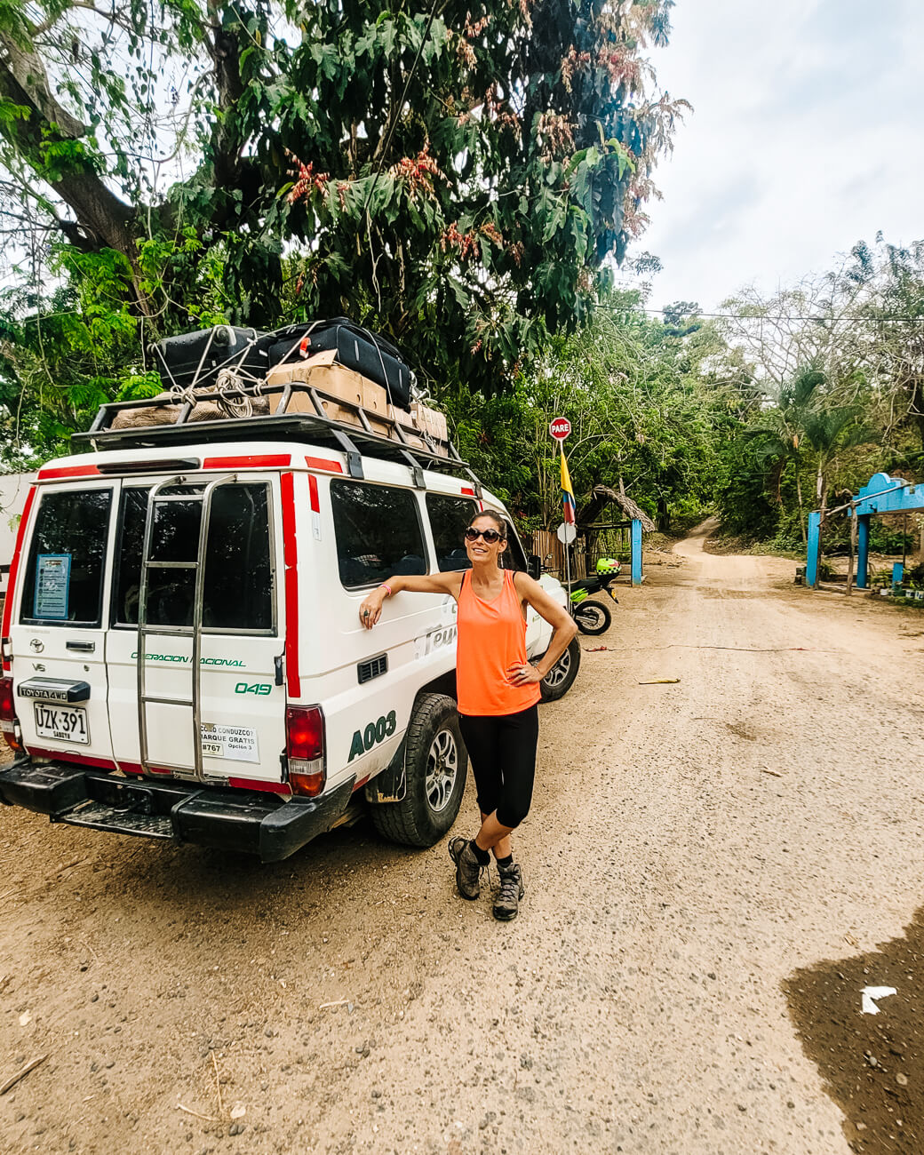 Debora at starting point of the Lost City trek in Colombia