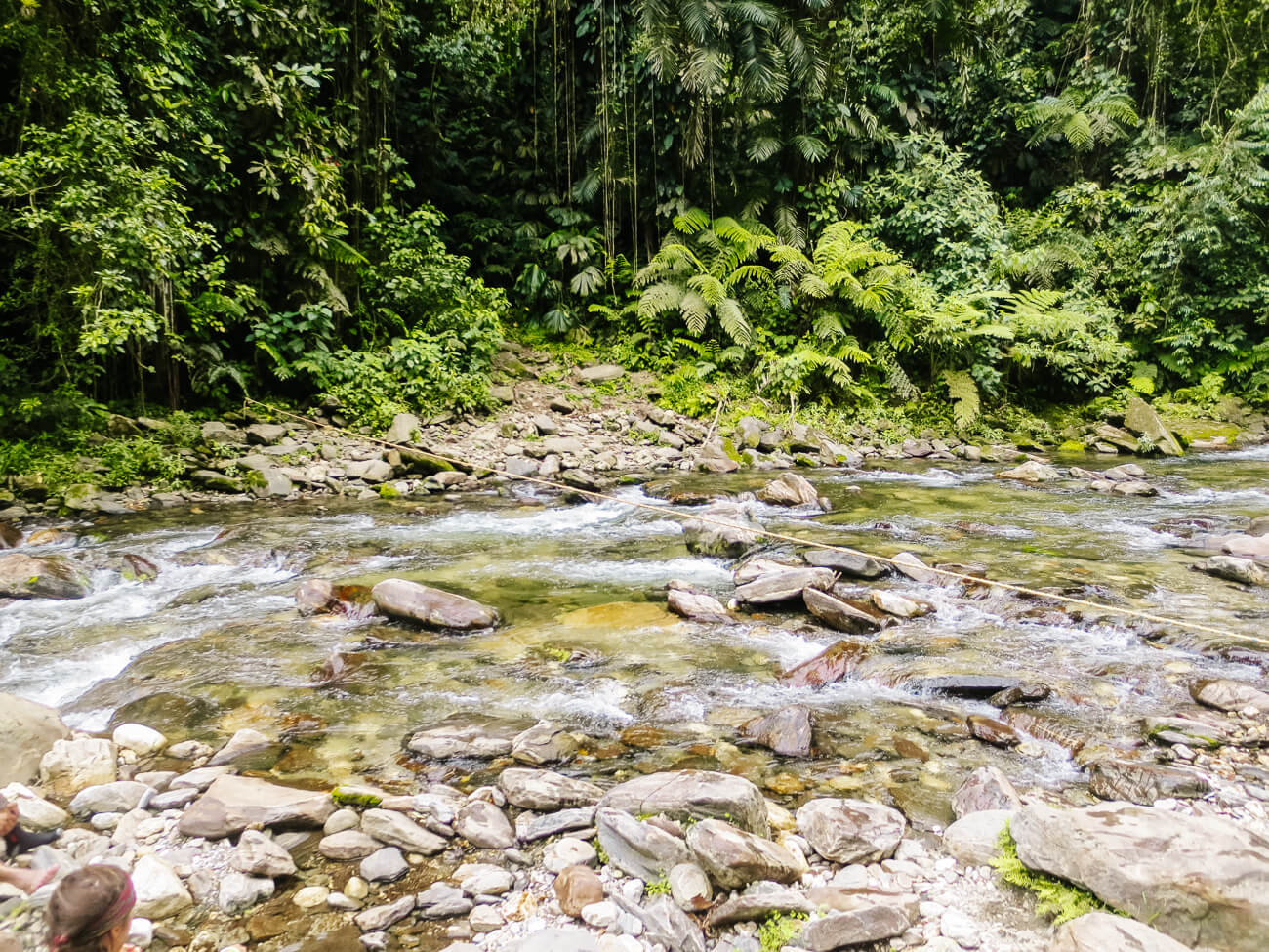 river to cross during Ciudad Perdida hike