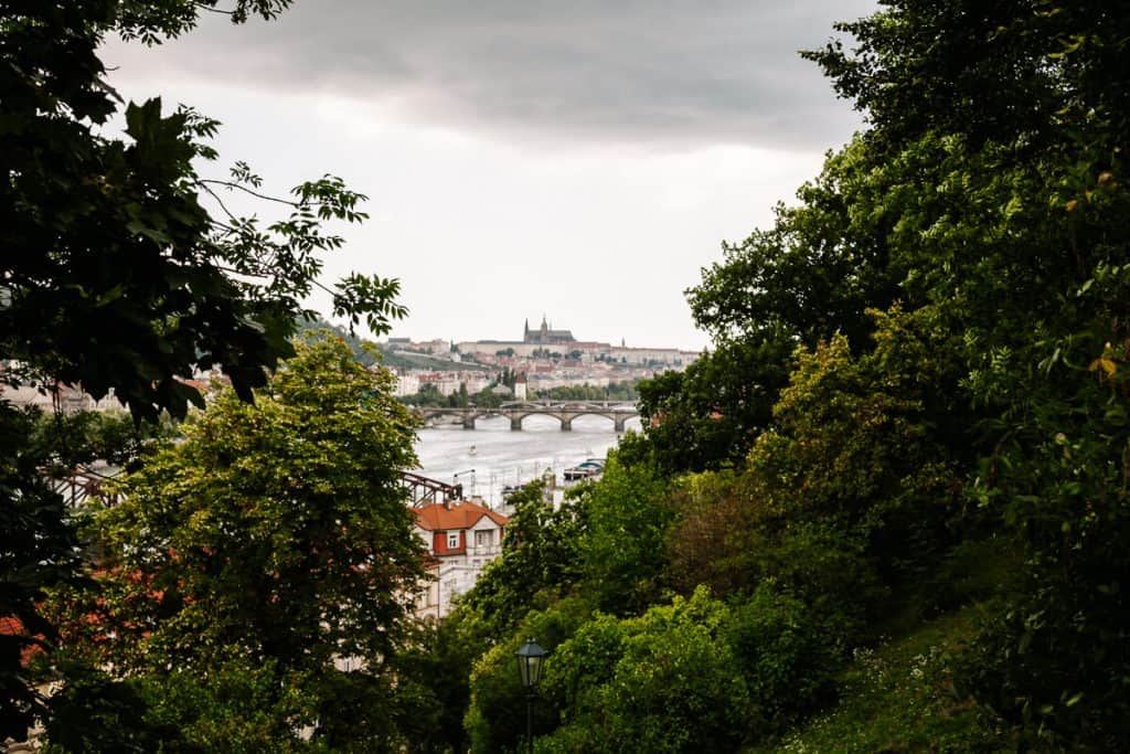 Uitzicht vanaf Vesting Vyšehrad.