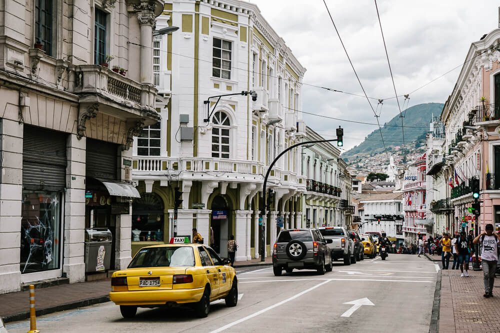 In the colonial center of Quito in Ecuador, all sights and things to do are easily accessible on foot.