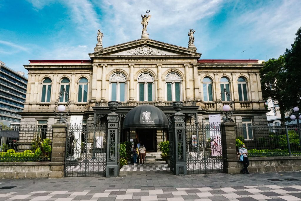 Teatro nacional, one of the main things to do in San Jose Costa Rica.