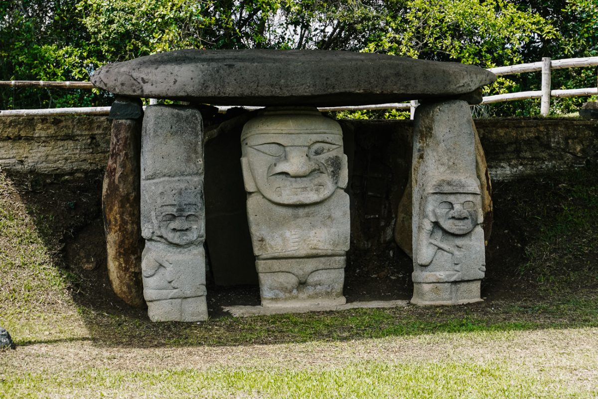 terraces of San Agustin archaeological park in Colombia