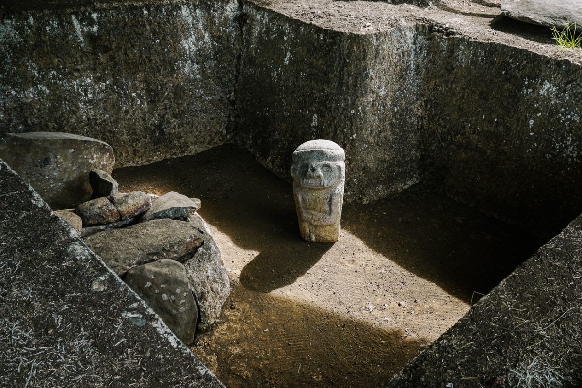 tombs of San Agustin archaeological park in Colombia