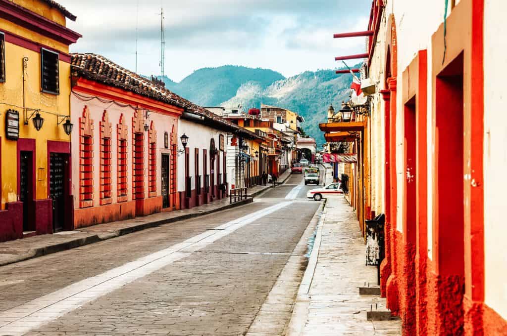 The streets of San Cristobal de las Casas.