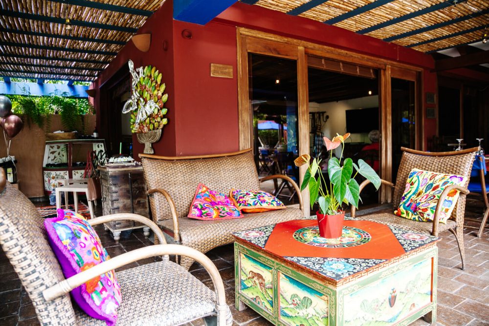 seating area in restaurant of Sazagua Boutique hotel