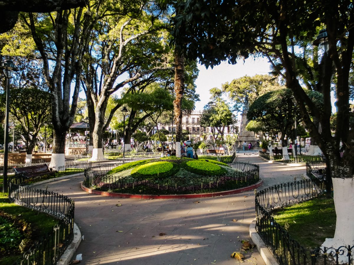 Plaza 25 de Mayo is a gathering place for locals all day long.