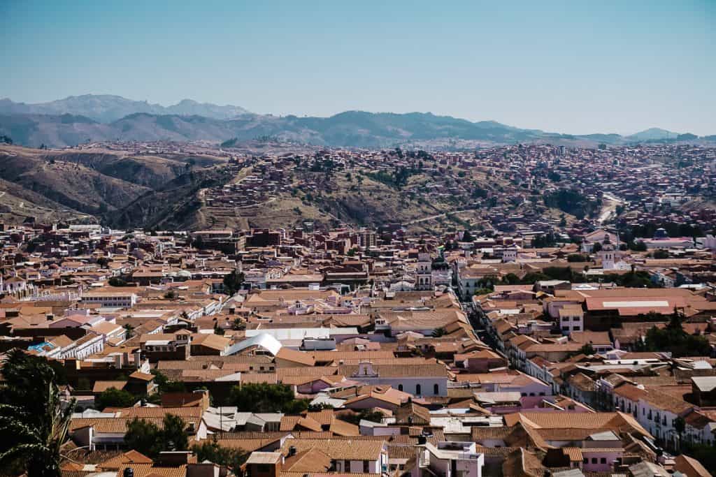 For a beautiful view of Sucre and the surrounding area, go to Plaza Pedro de Anzures.