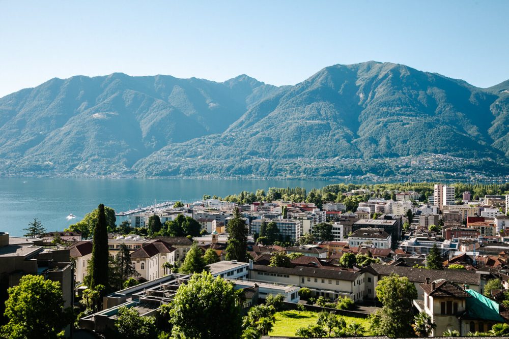 view of Lago Maggiore, from hotel Belvedere Locarno