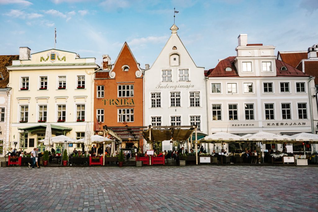 beautiful and colorful houses at Raekoja Plats, one of the top sights and best things to do in Tallinn Estonia