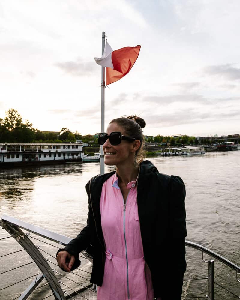 Deborah during cruise at Vistula River.