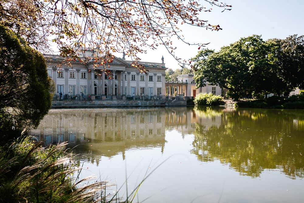 The Lazienki Royal Gardens are probably one of my favorite places and things to do in Warsaw Poland. This 76 hectare park consists of three gardens and is dominated by the summer palace of the last king of Poland.