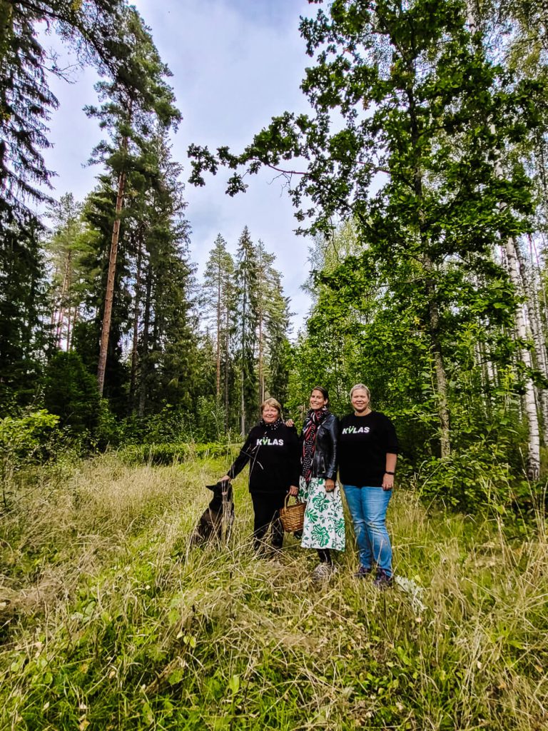 Ene Sprenc and daughter and deborah in forest | Visit a farm and learn all about herbs and mushrooms in South Estonia