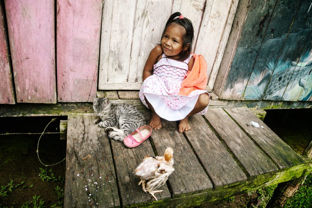 little girl in Mocagua village