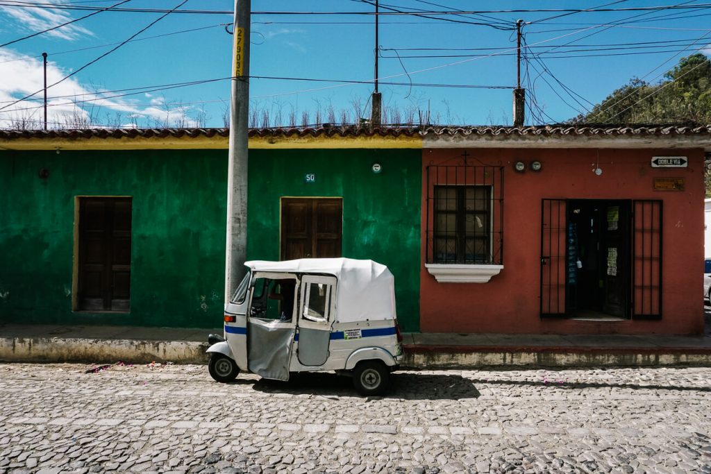 Colorful houses in Antigua Guatemala.