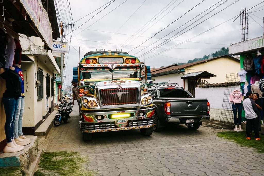 traditional and colorful Guatemala buses