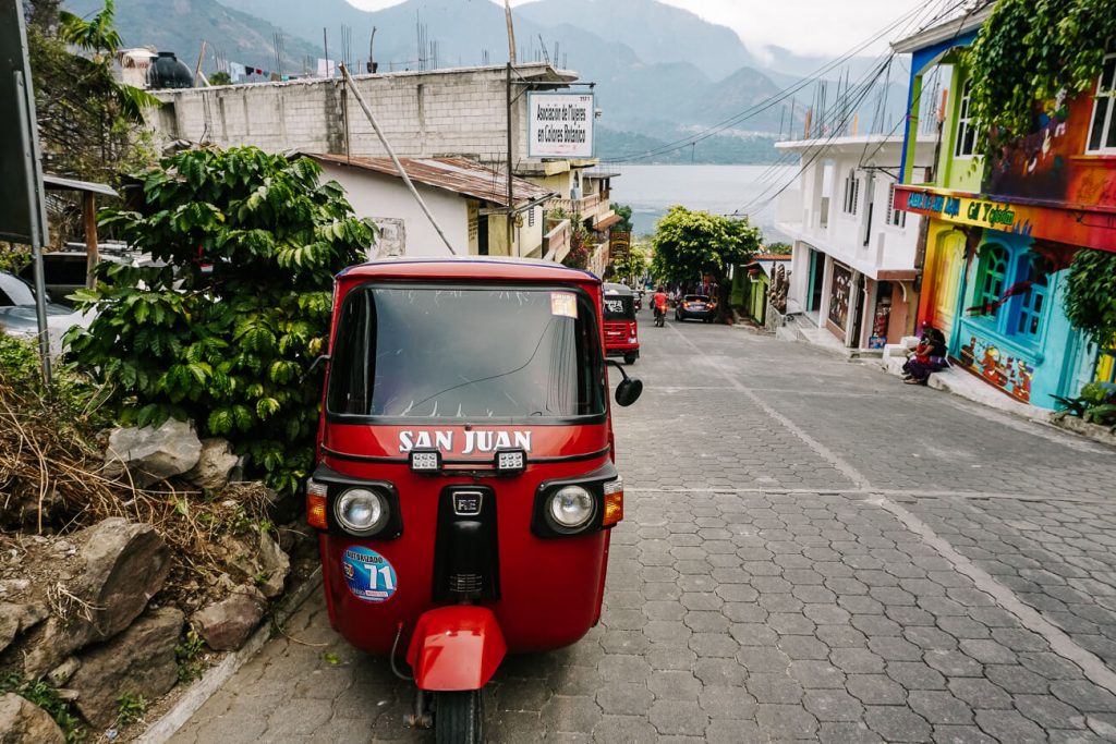 tuk tuk at Lake Atitlan Guatemala