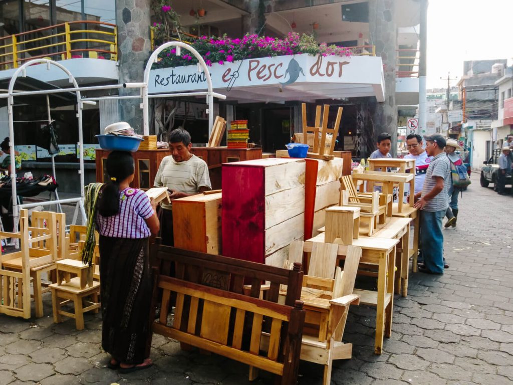 streets in Santiago de Atitlan Guatemala