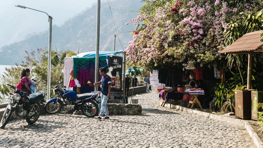 boulevard in Panajachel Lake Atitlan Guatemala