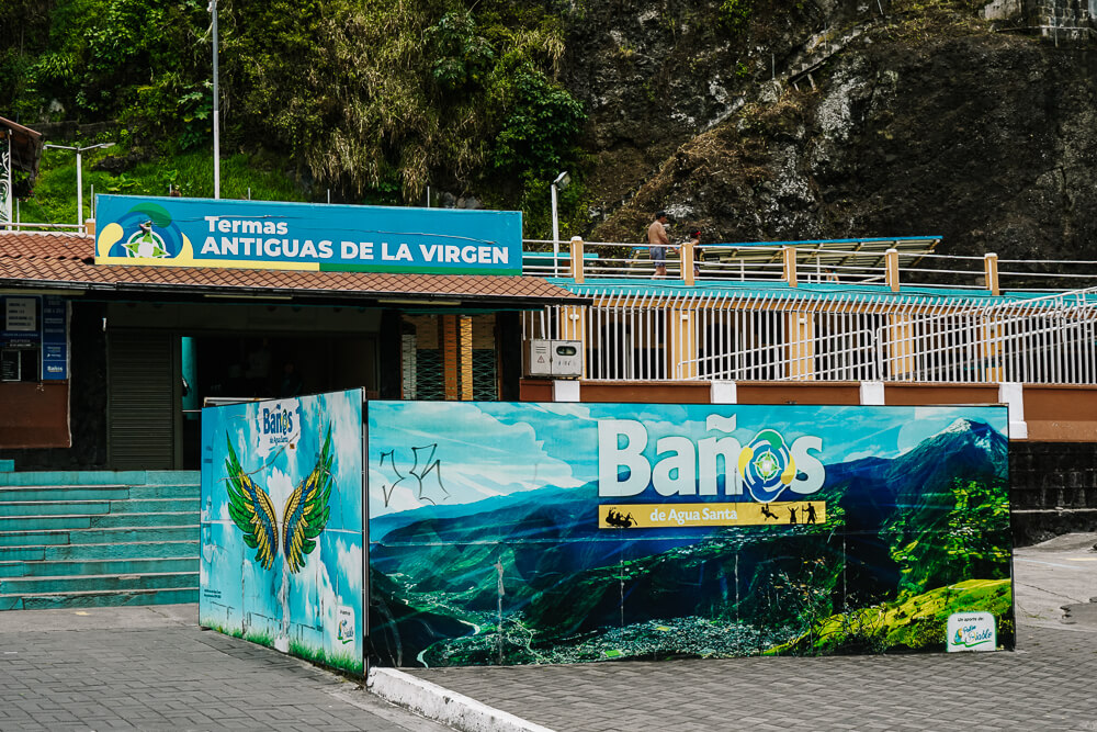 Termas de la Virgen hotsprings is located at the foot of the Cascada Cabellera de la Virgen waterfall.