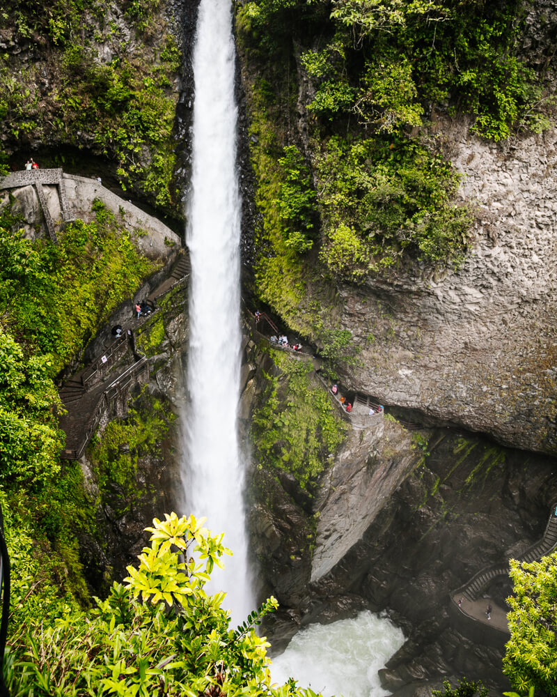 El Pailón del Diablo waterfall, one of the best things to do in Baños Ecuador.