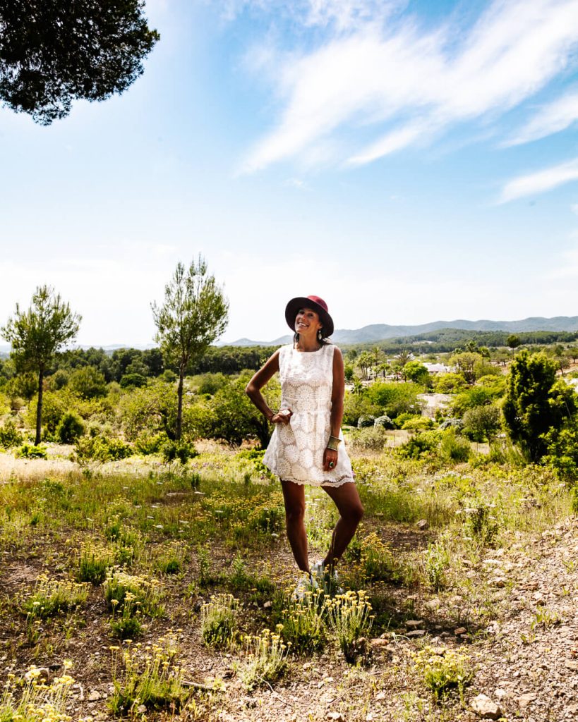 Deborah in nature on Ibiza