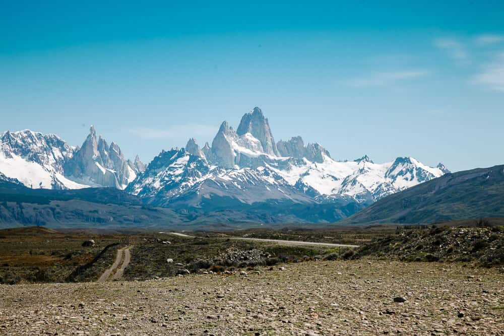 The beautiful road between El Calafate to El Chaltén.