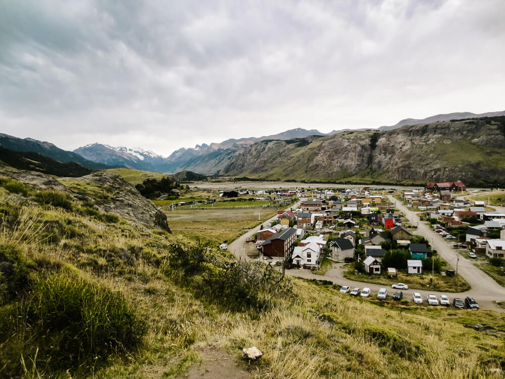 View of El Chaltén, during trekking to Laguna Torre.